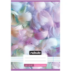 Nebulo: Cuaderno de rayas con diseño de pluma de fuego para 4º grado A/5