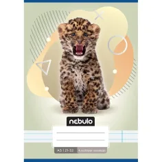 Nebulo: Cuaderno de rayas de 4º grado con estampado de Leo A/5 21-32