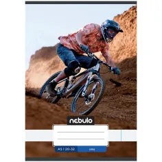 Nebulo: Cuaderno liso con diseño de ciclista de montaña 20-32 A/5