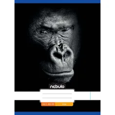 Nebulo: Cuaderno liso con diseño de gorila cosido 80-32 A/4