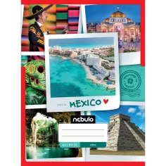 Nebulo: Cuaderno liso con estampado de México 80-32 A/4