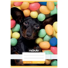 Nebulo: Cuaderno liso con estampado de perrito salchicha 20-32 A/5