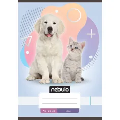 Nebulo: Cuaderno liso encolado A5 20-32 Animales - Mascotas