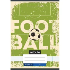 Nebulo: Cuaderno liso encuadernado A5 20-32 Diseño moderno - Fútbol