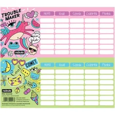 Nebulo: Girl Power de una cara, mini horario a doble cara
