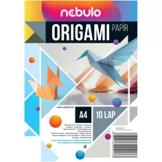 Nebulo: Hojas de origami tamaño A/4 10 unidades 80g