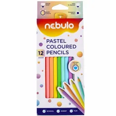 Nebulo: Juego de lápices de colores en tonos pastel de 12 unidades