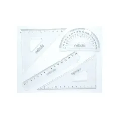Nebulo: Juego de reglas de 4 piezas con regla de 15 cm