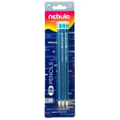 Nebulo: Lápiz de grafito triangular 2B set de 3 piezas