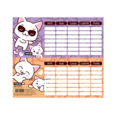 Nebulo: Mini horario de una cara, doble cara con gatos