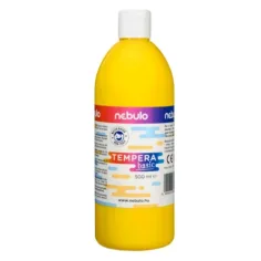 Nebulo: Pintura tempera líquida amarilla de 500ml en botella