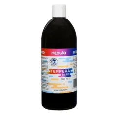 Nebulo: Pintura tempera líquida negra de 500ml en botella