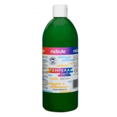 Nebulo: Pintura tempera líquida verde de 500ml en botella