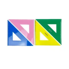 Nebulo: Regla triangular de 45 grados en varios colores 1ud