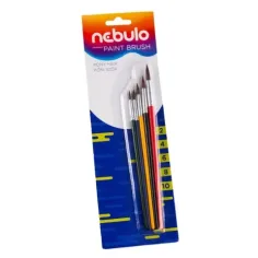 Nebulo: Set de 5 pinceles de mango pintado (2-4-6-8-10)