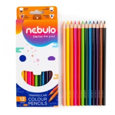 imagen de Nebulo: Set de lápices de colores triangulares de 12 piezas 2