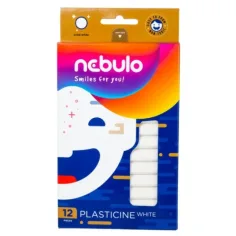 Nebulo: Set de plastilina blanca natural de 12 piezas