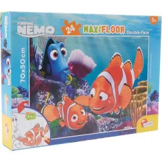 Nemo en busca de 2 en 1 maxi puzzle y colorear de 24 piezas 70x50cm - Lisciani