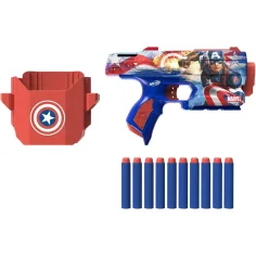 imagen de Nerf: Capitán América de Marvel pistola de dardos de espuma - Hasbro 2