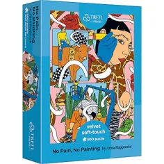 No pain, No painting puzzle de tacto suave de terciopelo de 500 piezas - Trefl