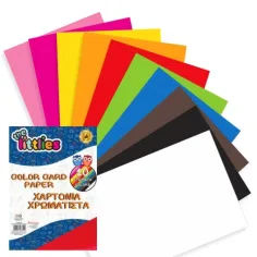 imagen de Papel de cartón decorativo con 10 colores 35x25cm 3