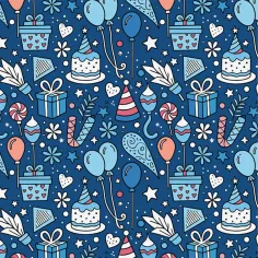 Papel de regalo con diseño de regalo azul 100x70cm