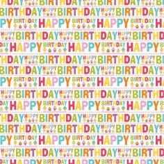 Papel de regalo con el texto Happy Birthday 100x70cm