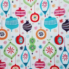 Papel de regalo con estampado de adornos coloridos 200x70cm