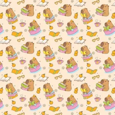 Papel de regalo con estampado de capibara 100x70cm