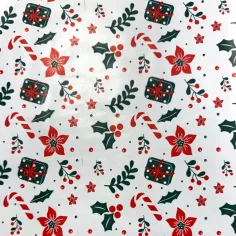 Papel de regalo de bastones de caramelo rojo 200x70cm