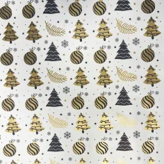 Papel de regalo de bola decorativa dorada 200x70cm