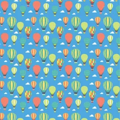 Papel de regalo de globos aerostáticos 100x70cm