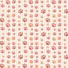 Papel de regalo de patas de perro rosa pastel 100x70cm