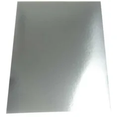 Papel decorativo metálico plateado de doble cara 50x70cm