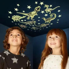 imagen de Paquete de pegatinas fosforescentes de estrellas y dinosaurios 2