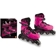 Patín de ruedas rosa-negro 33-36 - Mondo toys