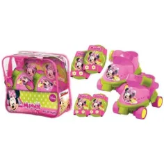 Patines de Minnie Mouse con equipo de protección tamaño 22-29 - Mondo Toys