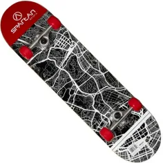 Patineta de diseño en blanco y negro Utop - Spartan