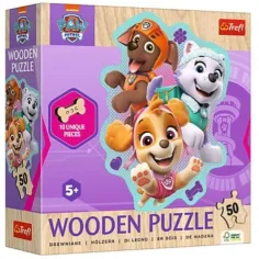 imagen de Paw Patrol - Equipo Divertido - Puzzle de Madera de 50 Piezas - Trefl 1