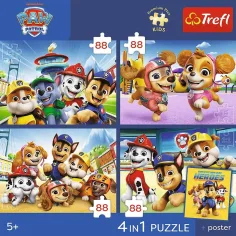 imagen de Paw Patrol - 4 x 88 piezas Premium Plus Kids puzzle - Trefl 2