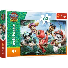 Paw Patrol Aventura de Rescate de Dinosaurios Puzzle de 60 Piezas - Trefl
