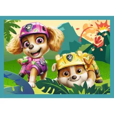 imagen de Paw Patrol aventuras en la isla de los dinosaurios 4 en 1 set de rompecabezas - Trefl 2