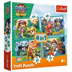 Paw Patrol aventuras en la isla de los dinosaurios 4 en 1 set de rompecabezas - Trefl