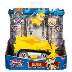 Paw Patrol Caballeros: Vehículo deluxe de Rubble - Spin Master