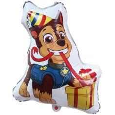 Paw Patrol: Chase con regalo globo de foil de cumpleaños 60cm