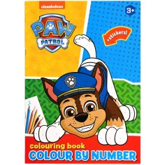 Paw Patrol: Colorea según los números – Libro de colorear con pegatinas