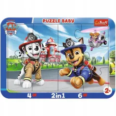 Paw Patrol héroes caninos 2 en 1 rompecabezas enmarcado - Trefl