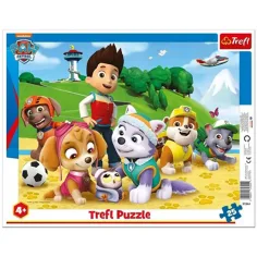 Paw Patrol Huellas 25 piezas rompecabezas en marco - Trefl