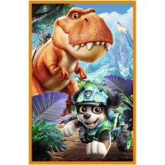 imagen de Paw Patrol Isla de Dinosaurios - 3 x 80 piezas de rompecabezas - Trefl 2