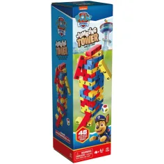 Paw Patrol: Juego de construcción de torre colorido Jenga - Spin Master